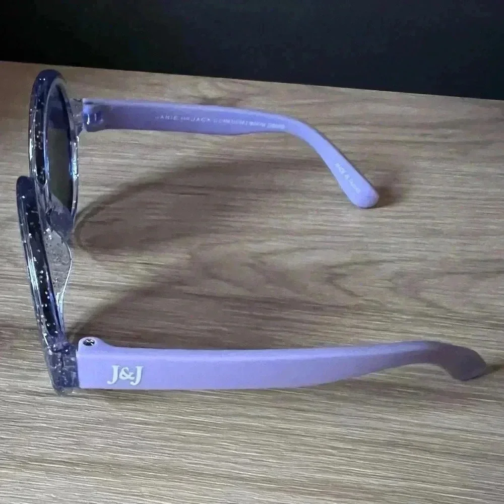 Janie and Jack girls purple sparkle round sunglasses 0-2 yrs